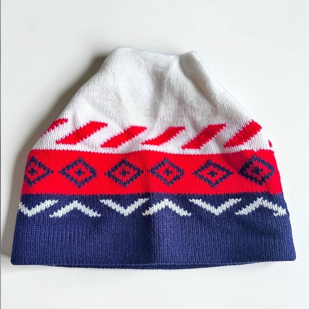 Vintage Knit Nordic Beanie Winter Hat Ski Lovers Gift